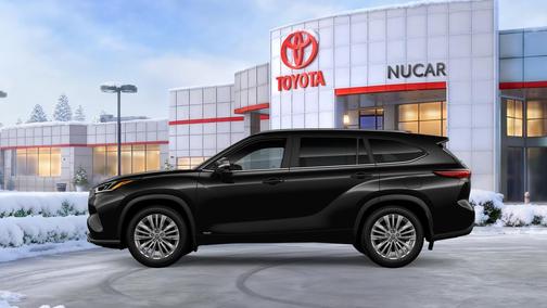 Midnight Black Metallic 2026 Toyota Highlander Hybrid Platinum