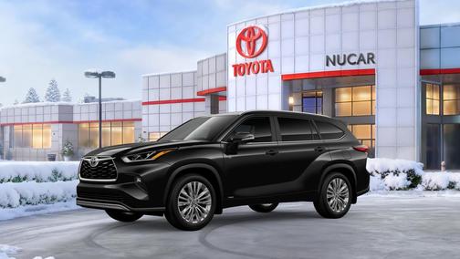 Midnight Black Metallic 2026 Toyota Highlander Hybrid Platinum