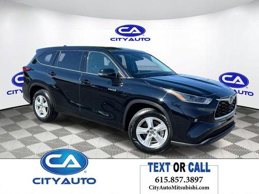 Midnight Black Metallic 2021 Toyota Highlander Hybrid LE
