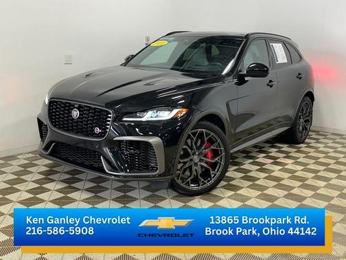 Santorini Black 2021 Jaguar F-PACE SVR P550 AWD Automatic