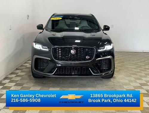 Santorini Black 2021 Jaguar F-PACE SVR P550 AWD Automatic