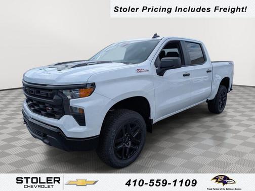 Summit White 2026 Chevrolet Silverado 1500 Custom Trail Boss