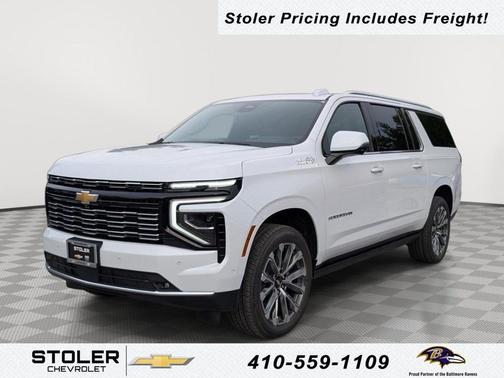 Polar White Tricoat 2026 Chevrolet Suburban High Country, 4WD