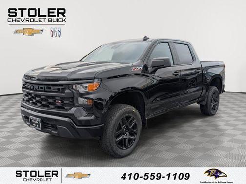 Black 2026 Chevrolet Silverado 1500 Custom Trail Boss Truck