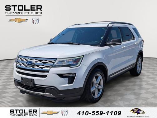 White Platinum Metallic Tri-Coat 2019 Ford Explorer XLT