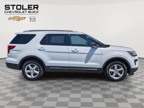White Platinum Metallic Tri-Coat 2019 Ford Explorer XLT