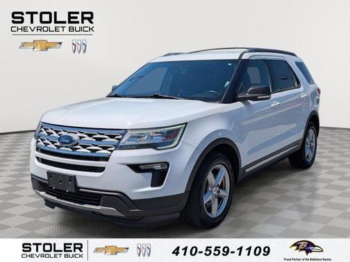 White Platinum Metallic Tri-Coat 2019 Ford Explorer XLT