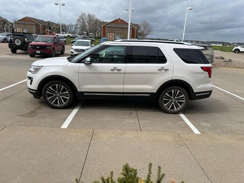 White Platinum Tri-Coat Metallic 2018 Ford Explorer Platinum