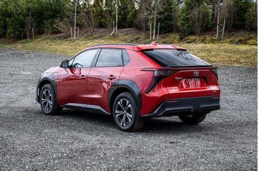 Red 2023 Toyota bZ4X XLE