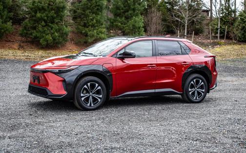 Red 2023 Toyota bZ4X XLE
