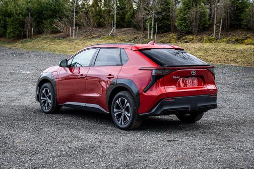 Red 2023 Toyota bZ4X XLE