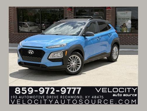 Surf Blue w/Dark Gray Roof 2020 Hyundai KONA SEL