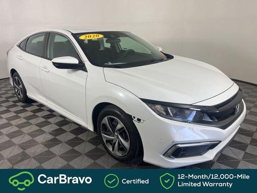 White 2020 Honda Civic LX