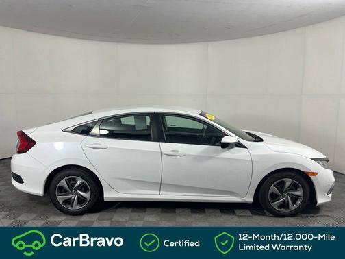 White 2020 Honda Civic LX
