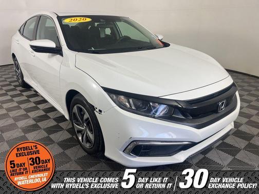 White 2020 Honda Civic LX