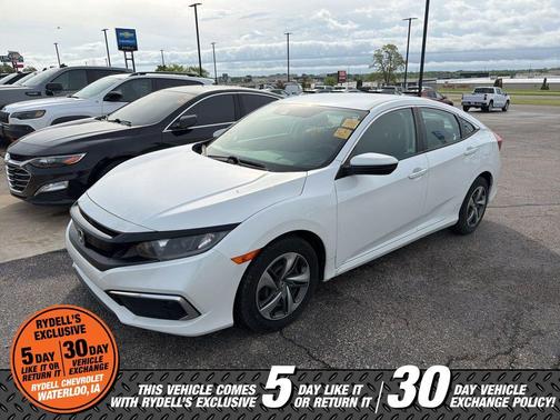 White 2020 Honda Civic LX