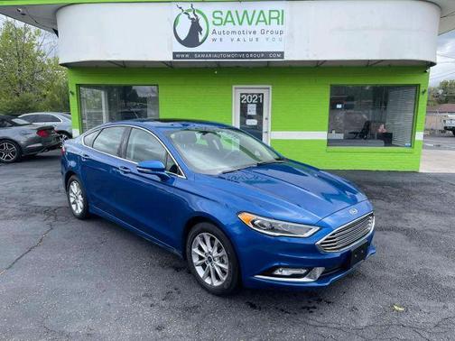 Blue 2017 Ford Fusion SE