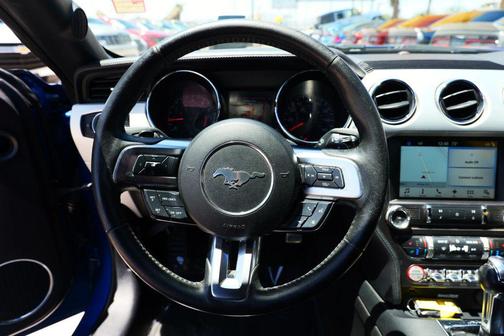 Blue 2017 Ford Mustang EcoBoost Premium