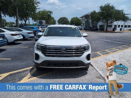 Pure White 2024 Volkswagen Atlas 2.0T SE