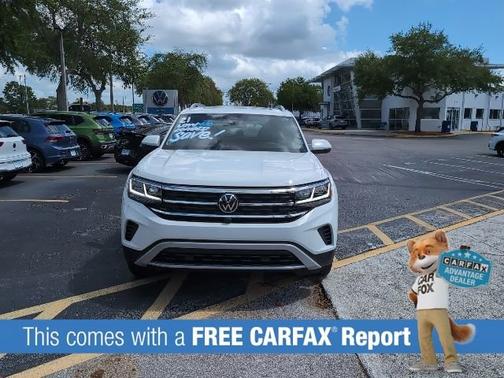 White 2021 Volkswagen Atlas 3.6L V6 SEL Premium