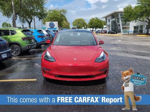 Red Multi-Coat 2022 Tesla Model 3 Long Range