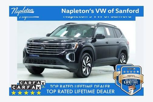 Deep Black Pearl 2025 Volkswagen Atlas 2.0T SE w/Technology