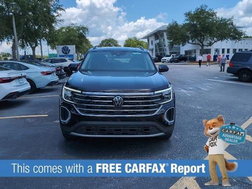 Deep Black Pearl 2025 Volkswagen Atlas 2.0T SE w/Technology