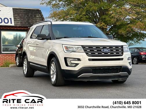 White Platinum Metallic Tri-Coat 2016 Ford Explorer XLT