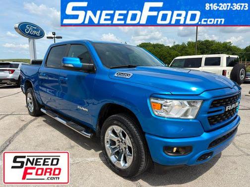 Hydro Blue Pearlcoat 2022 RAM 1500 Big Horn/Lone Star