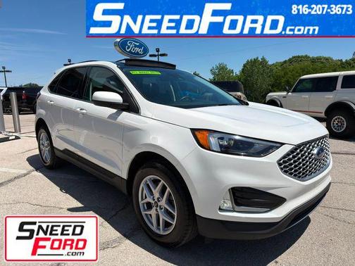 Star White Metallic Tri-Coat 2024 Ford Edge SEL