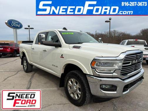 Pearl White 2019 RAM 2500 Laramie Crew Cab 4x4 6'4' Box