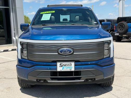 Blue 2022 Ford F-150 Lightning LARIAT