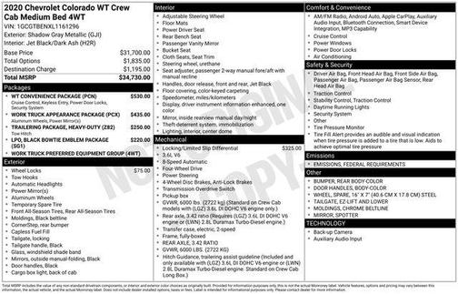 2020 Chevrolet Colorado WT