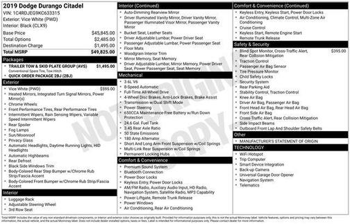 2019 Dodge Durango Citadel