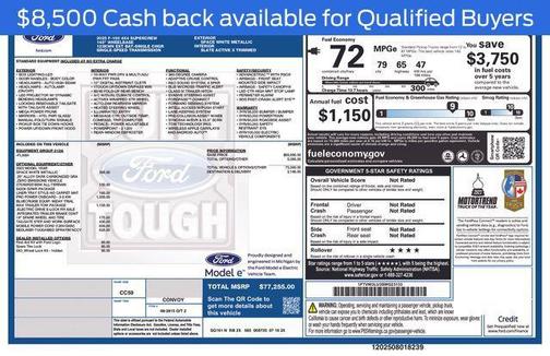 SPACE WHITE METALLIC 2025 Ford F-150 Lightning Flash