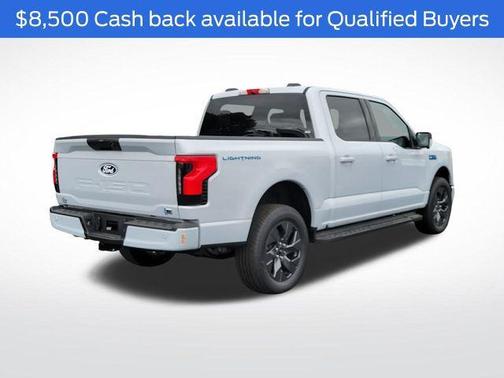 SPACE WHITE METALLIC 2025 Ford F-150 Lightning Flash