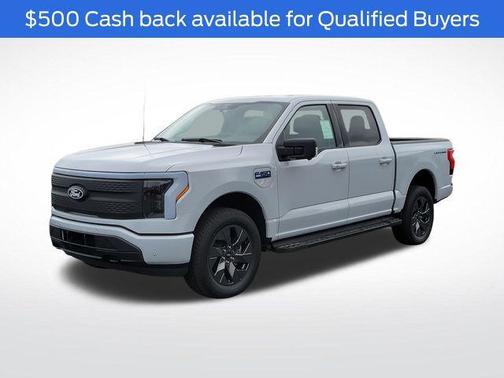 SPACE WHITE METALLIC 2025 Ford F-150 Lightning Flash