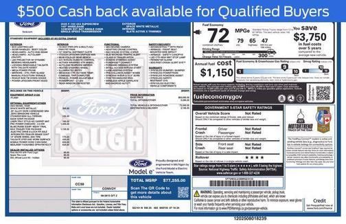 SPACE WHITE METALLIC 2025 Ford F-150 Lightning Flash