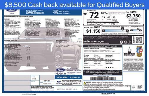 AGATE BLACK METALLIC 2025 Ford F-150 Lightning Flash