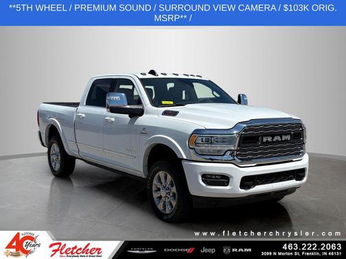 Bright White Clearcoat 2024 RAM 3500 Limited Crew Cab 4x4 6'4' Box