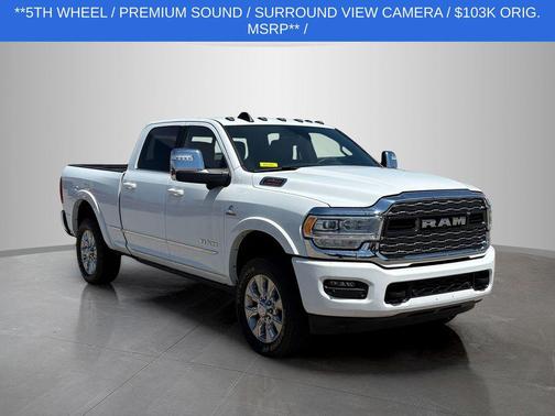 Bright White Clearcoat 2024 RAM 3500 Limited Crew Cab 4x4 6'4' Box