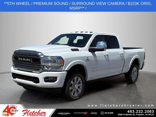 Bright White Clearcoat 2024 RAM 3500 Limited Crew Cab 4x4 6'4' Box
