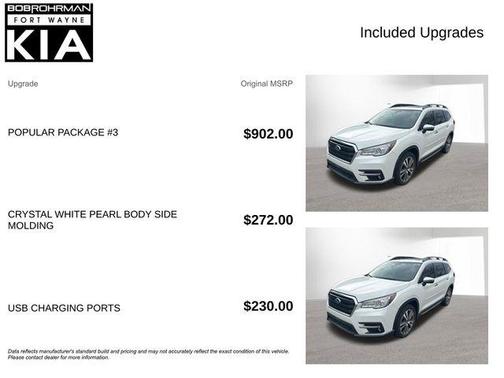 White 2020 Subaru Ascent Touring 7-Passenger