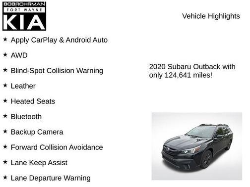 Crystal Black Silica 2020 Subaru Outback Onyx Edition XT