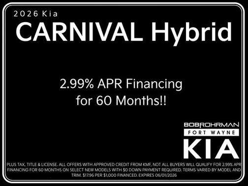 Astra Blue 2026 Kia Carnival Hybrid SX