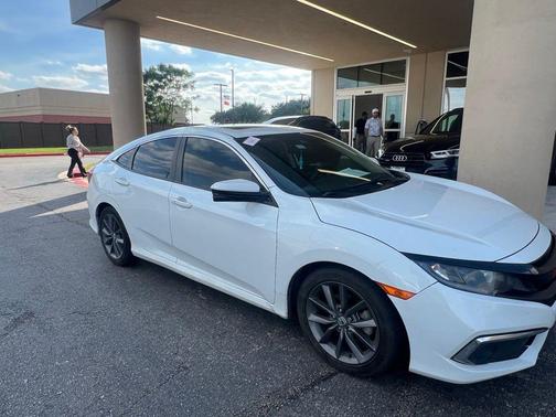 Platinum White 2019 Honda Civic EX