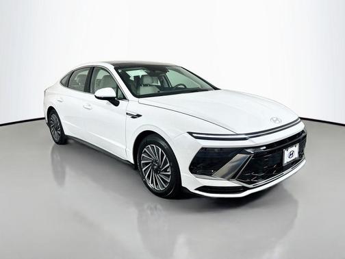 White 2026 Hyundai SONATA Hybrid SEL