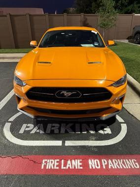 Orange 2019 Ford Mustang EcoBoost Premium