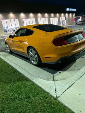 Orange 2019 Ford Mustang EcoBoost Premium