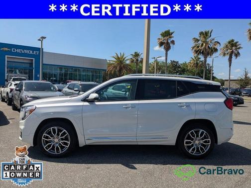 White Frost Tri-Coat 2022 GMC Terrain Denali